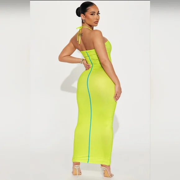 Lime maxi dress - Picture 2 of 3